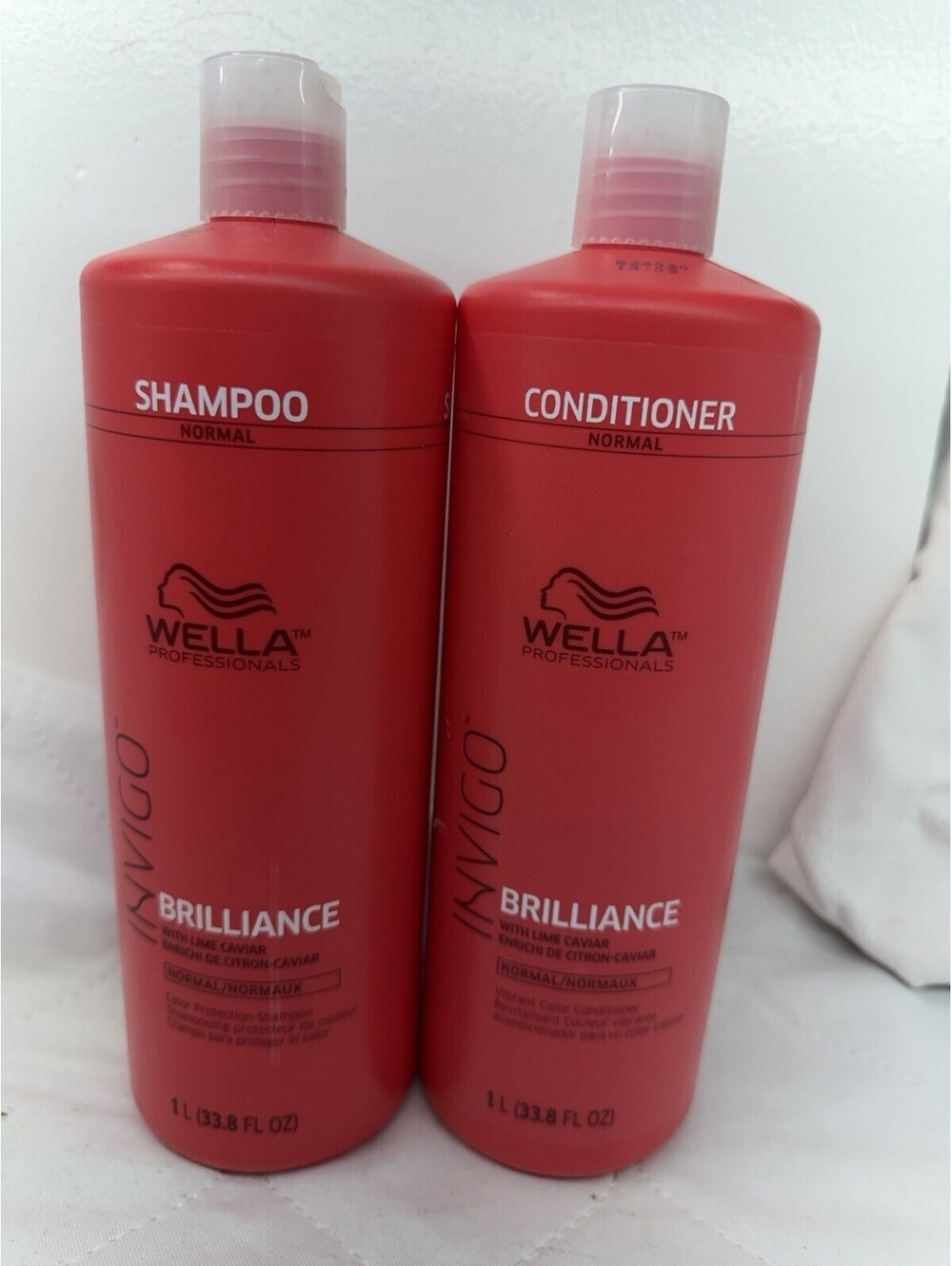 Wella Invigo Brilliance Liter Duo Shampoo Conditioner 33.8oz Fine Normal Hair